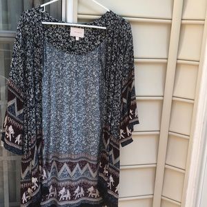 Tribal print shrug